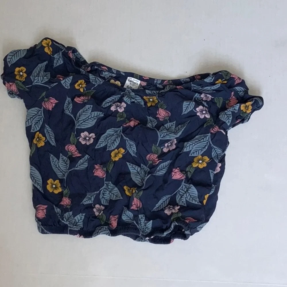 Carter’s Girls Floral Cotton Cropped Top - Size 6/6X